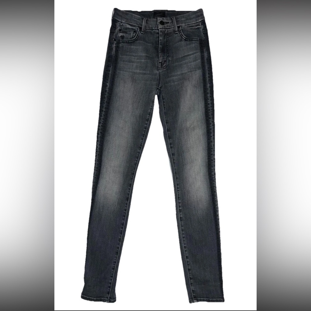 MOTHER Denim The Looker Skinny Jeans Sz 24 Washed Grey High Rise Designer
